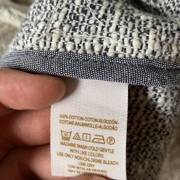 Free People We the Free Cropped Tattered Tweed Grey Moto Long Sleeve Jacket - Picture 6 of 6